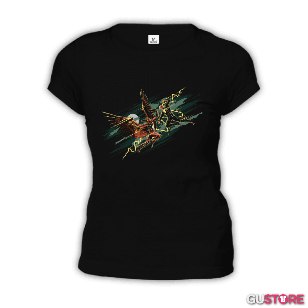 Polera de Mujer Black Adam vs Hombre Halcón