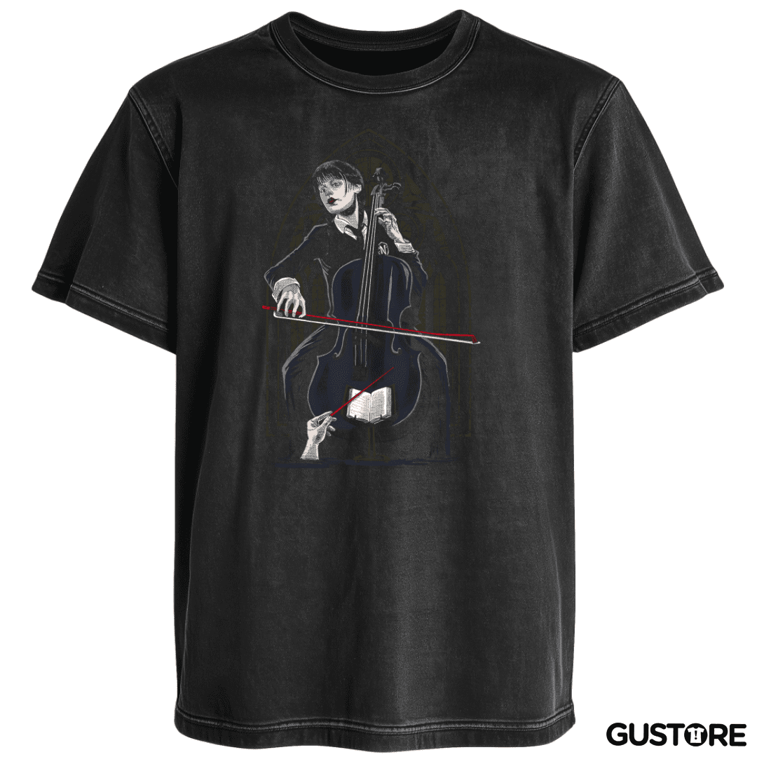 Polera desgastada Orquesta Addams