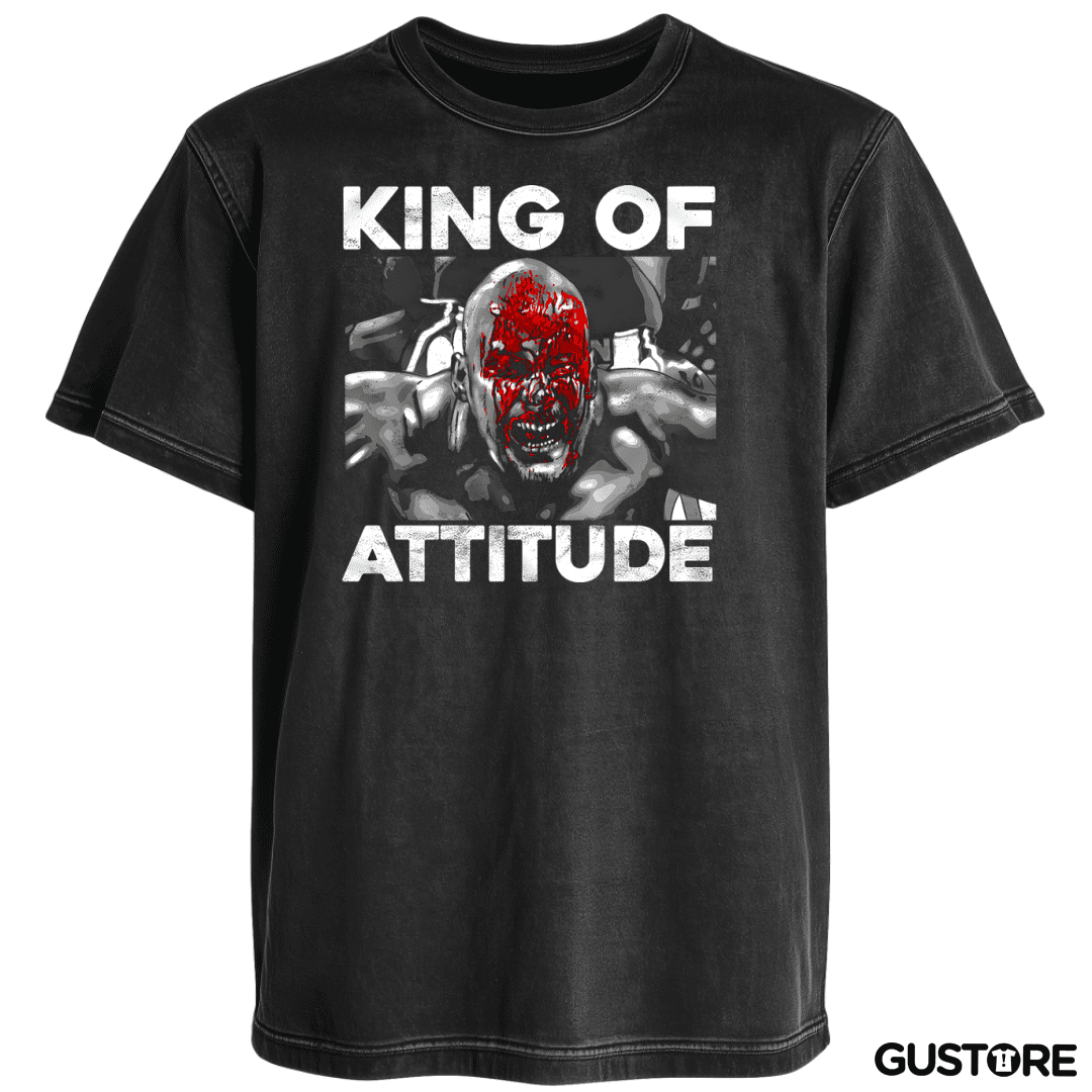 Polera desgastada King of Attitude