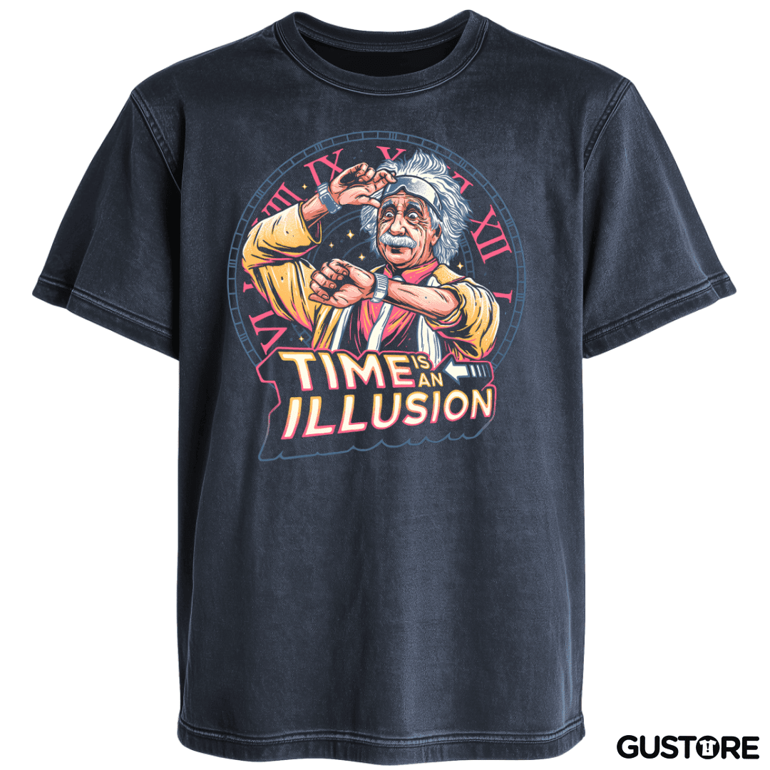 Polera desgastada El Tiempo es una Ilusión