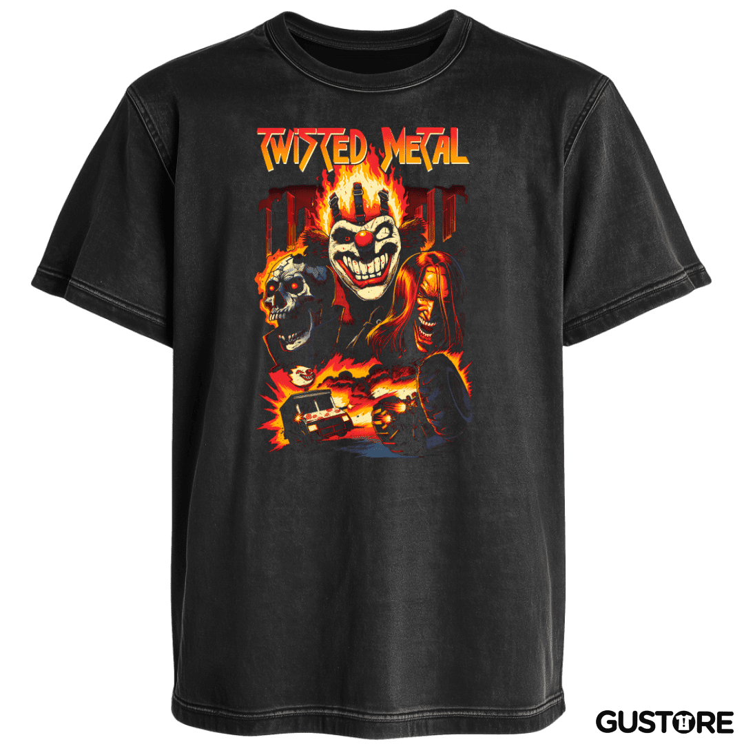 Polera desgastada Twisted Metal 