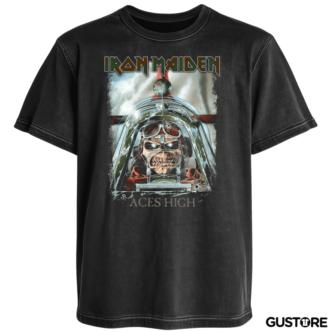 Polera desgastada Eddie Aces High