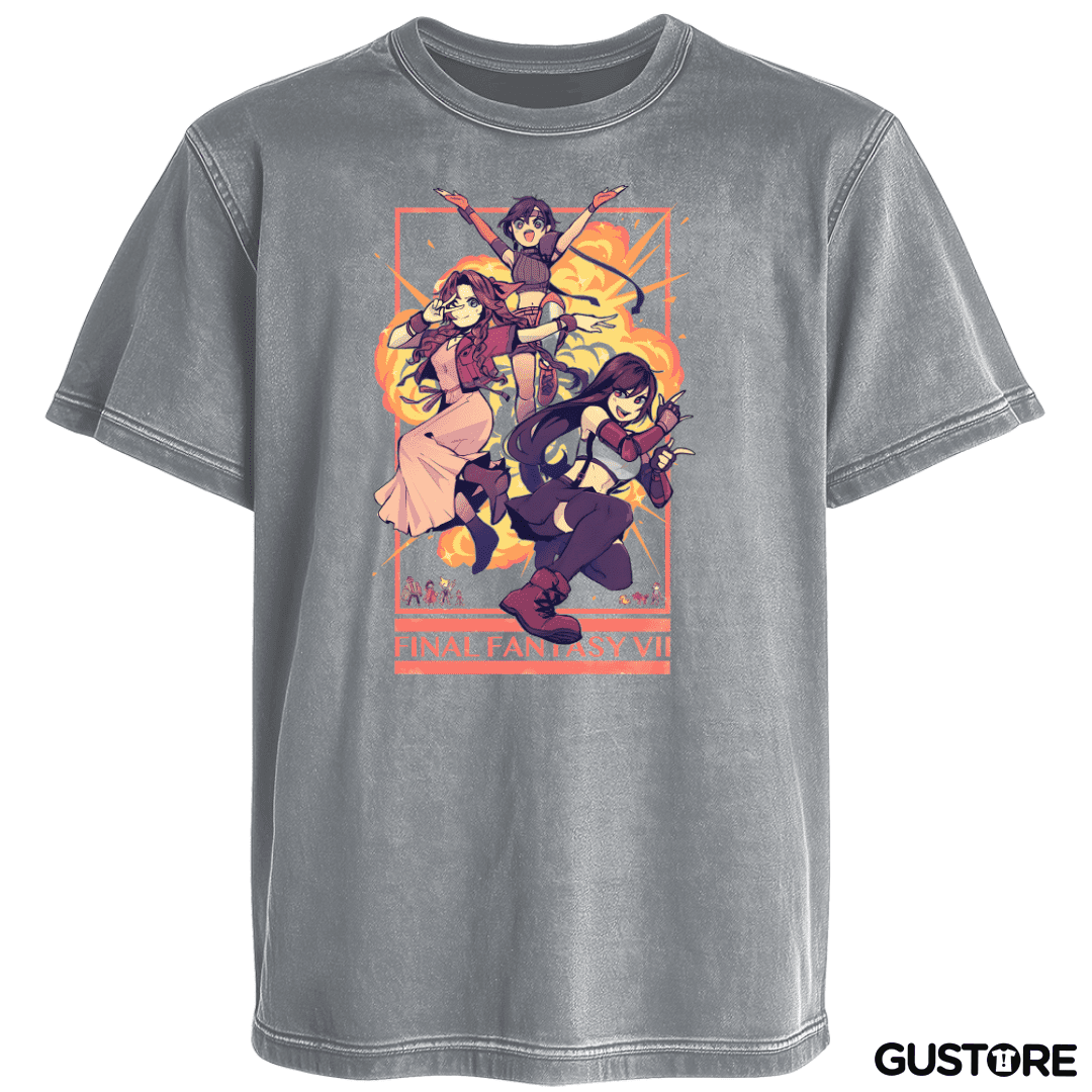 Polera desgastada Tifa x Jesse x Aerith 