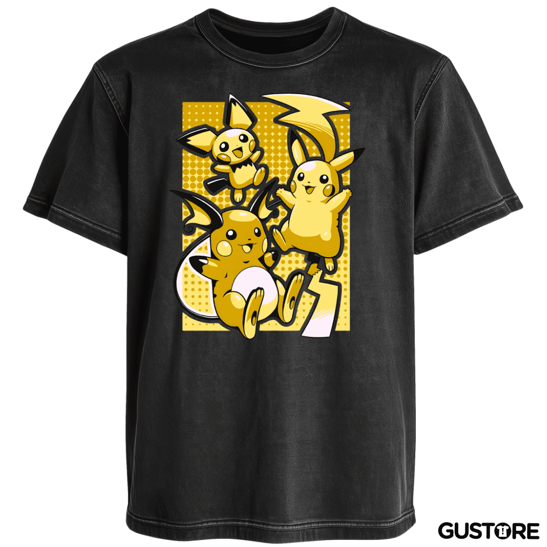 Polera desgastada Pika Evolution