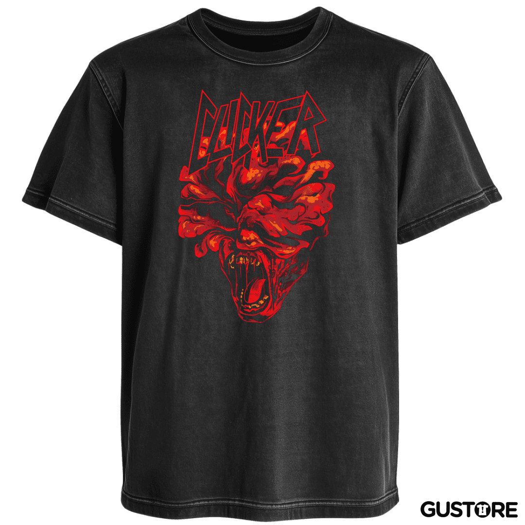 Polera desgastada Clicker Slayer
