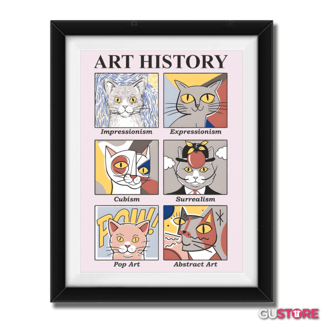Cuadro decorativo Art Cats History