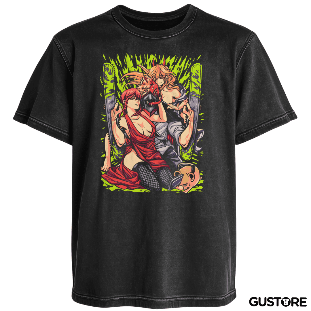 Polera desgastada Makima Power x Denji