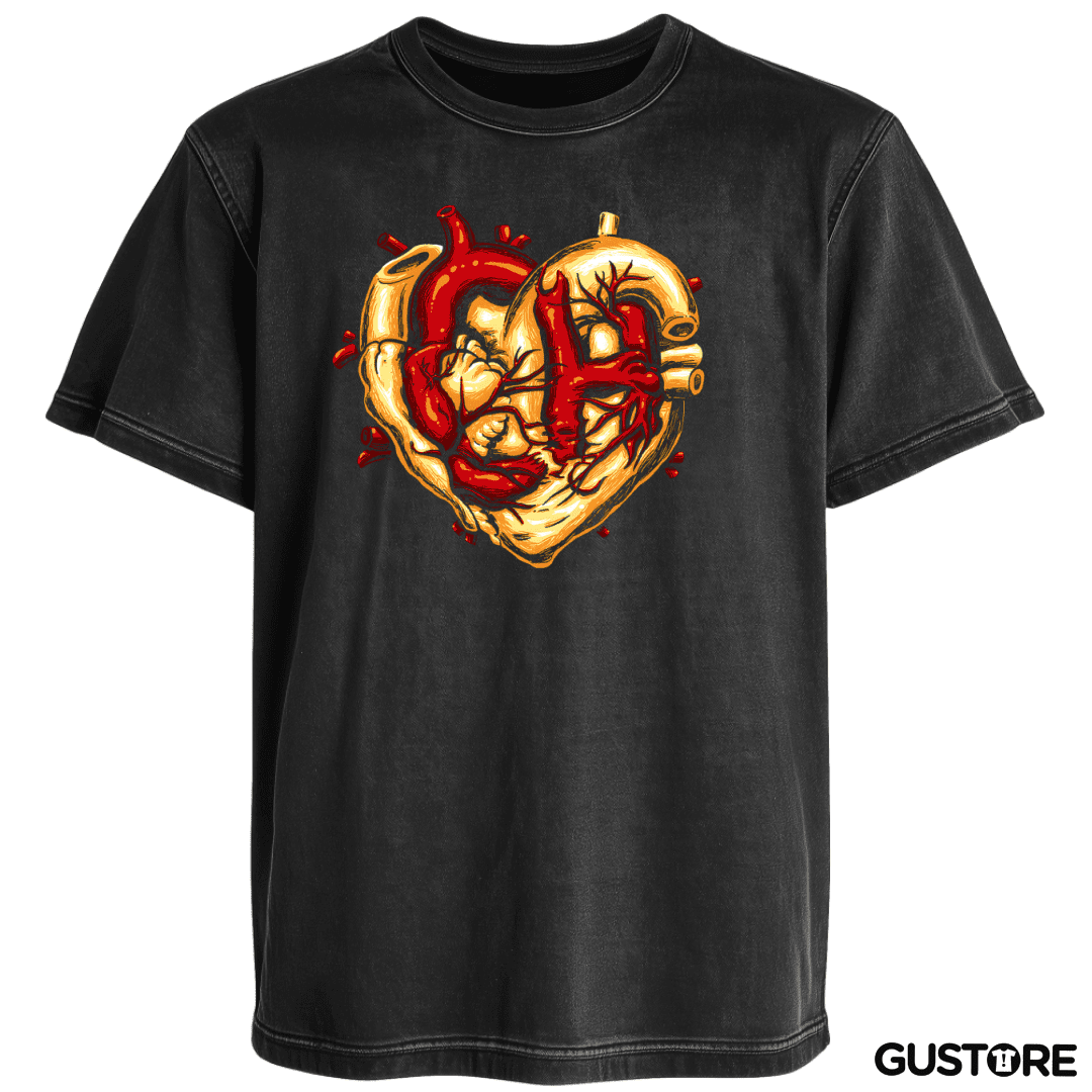 Polera desgastada Corazon de Astucia 