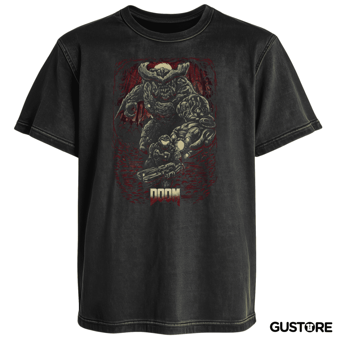Polera desgastada Doom 2016
