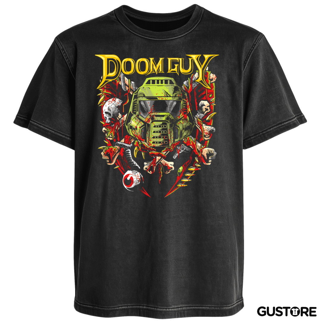 Polera desgastada Megadoom