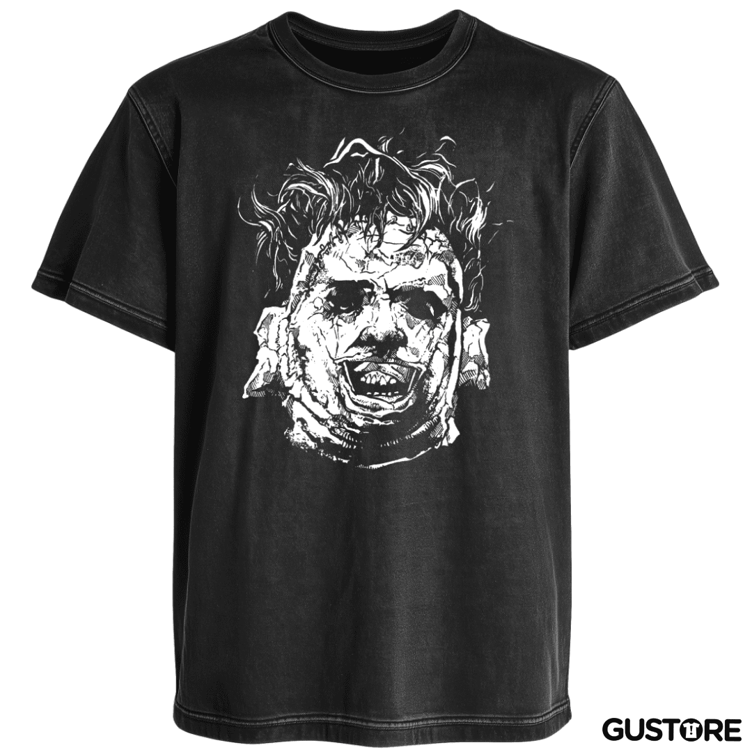 Polera desgastada Cara de Cuero
