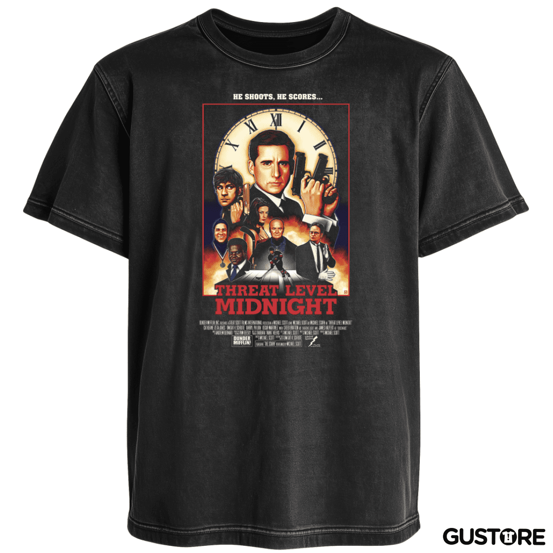Polera desgastada Threat Level Midnight