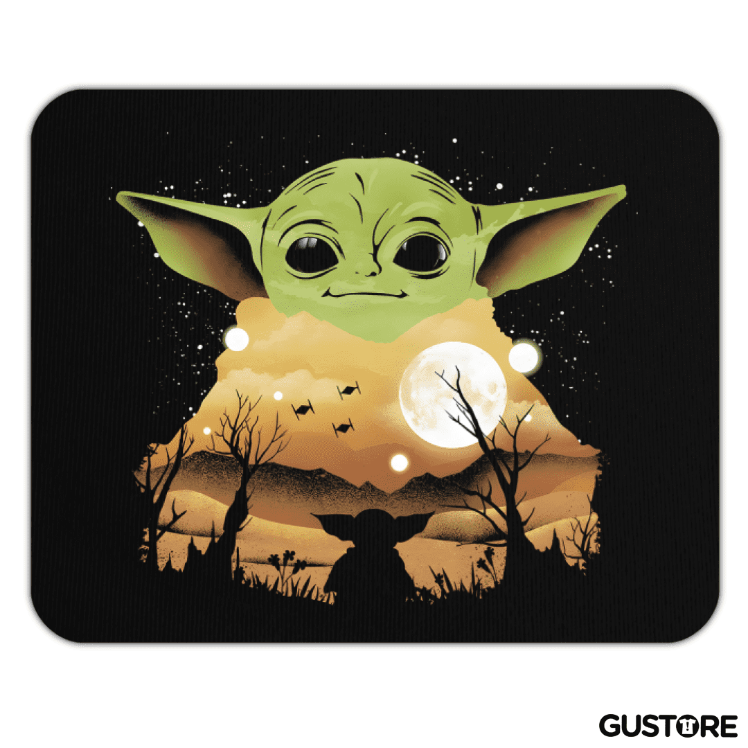 Mousepad Grogu Sunset