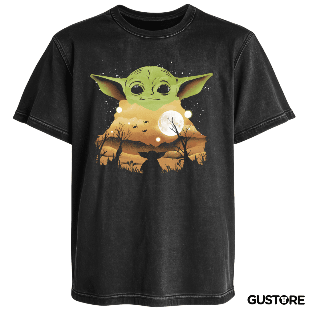 Polera desgastada Grogu Sunset