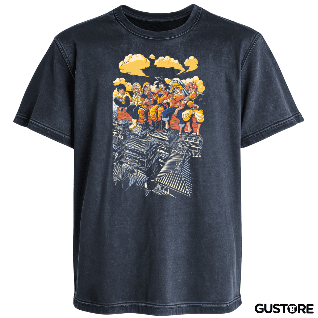 Polera desgastada Almuerzo Anime