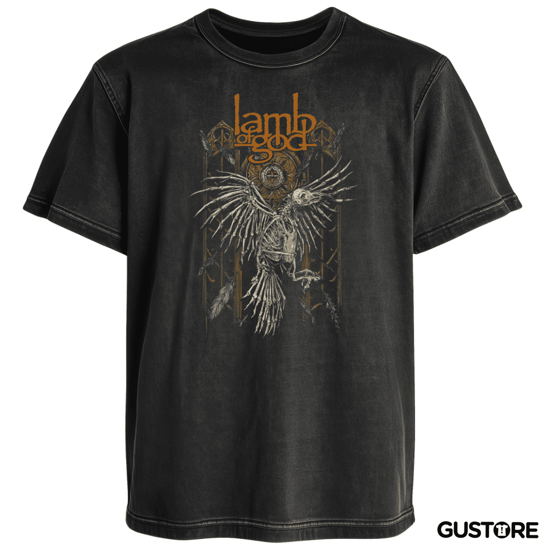 Polera desgastada Cuervo Muerto