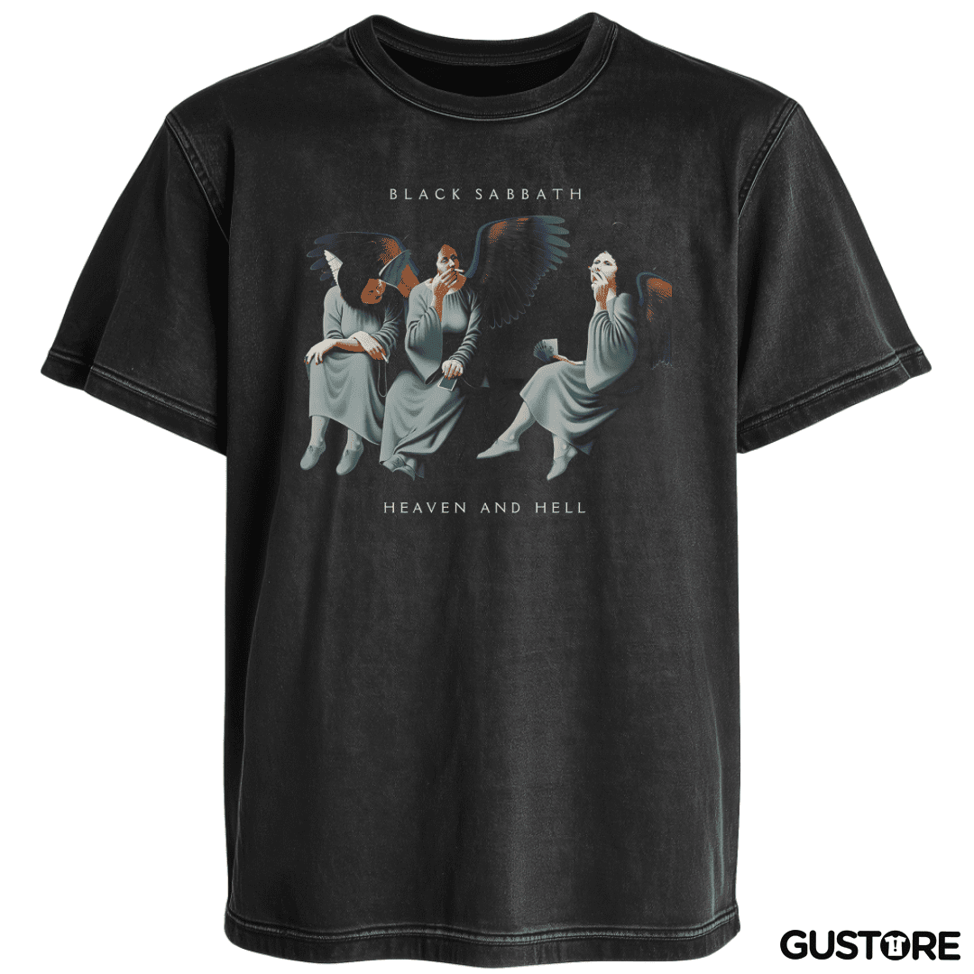 Polera desgastada Heaven and Hell