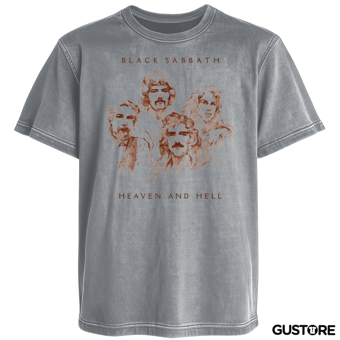 Polera desgastada Black Dio 