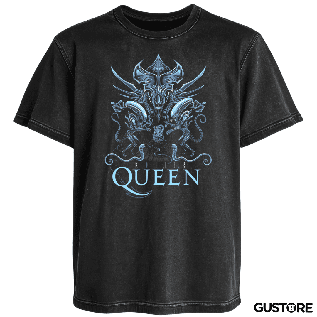 Polera desgastada Alien Queen