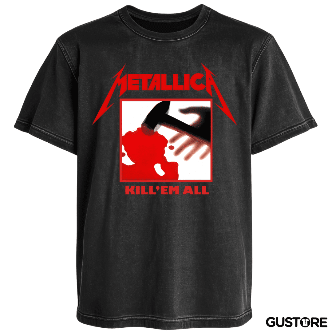 Polera desgastada Kill Em All