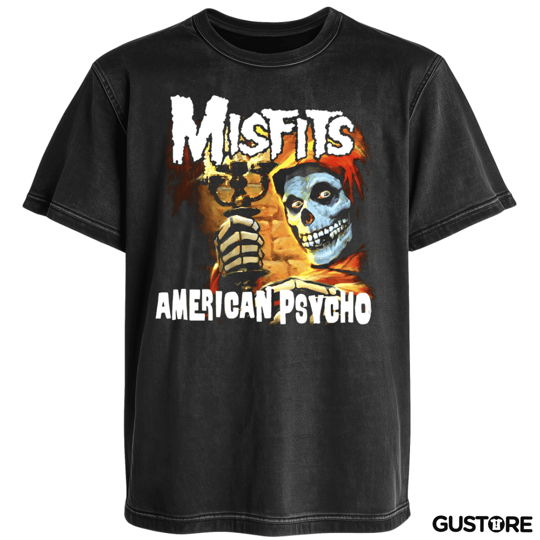 Polera desgastada Misfits American Psycho