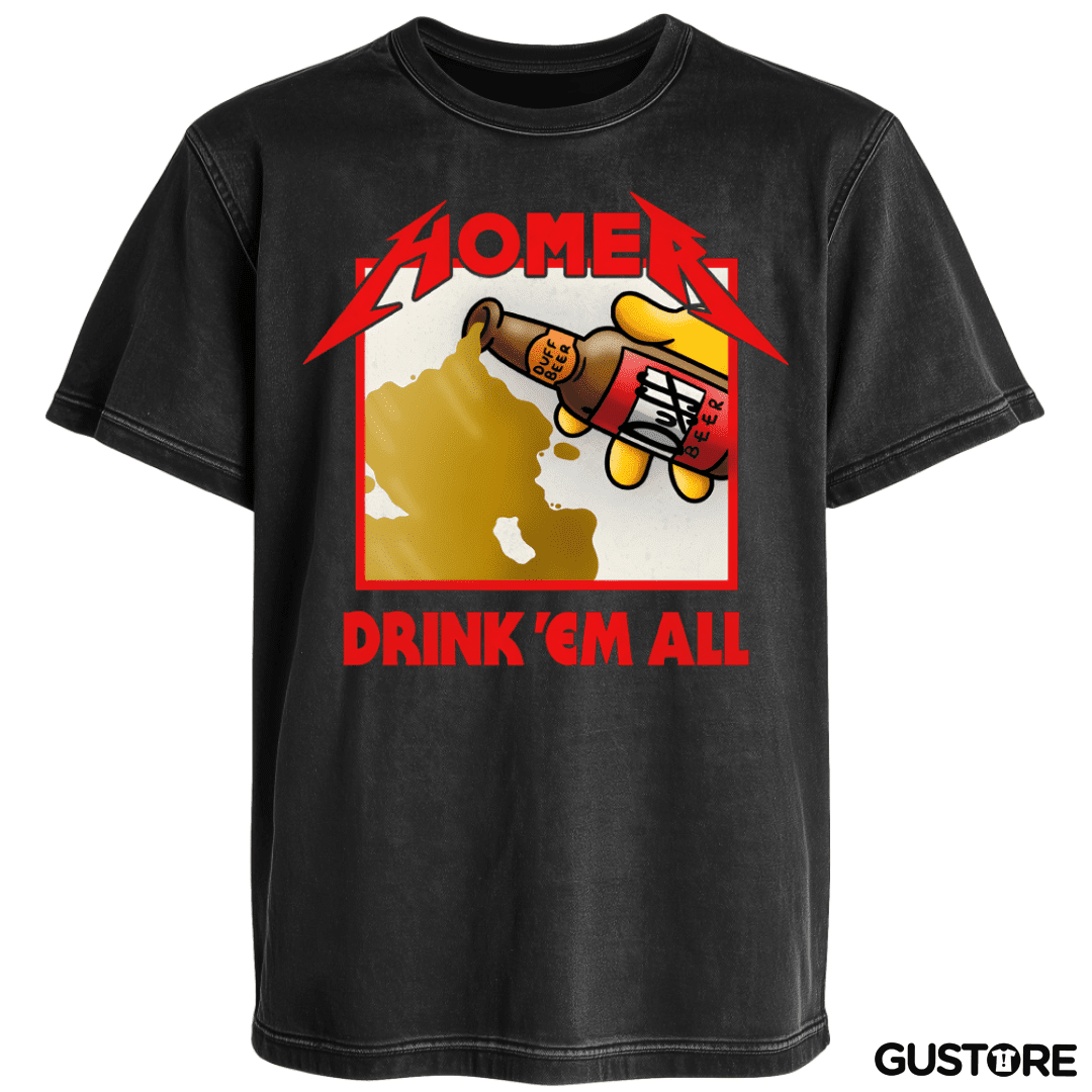 Polera desgastada Drink Em All