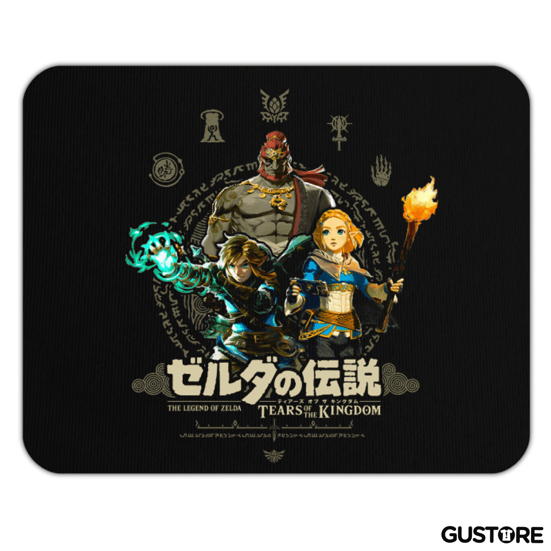 Mousepad TOTK Link Zelda y Ganondorf
