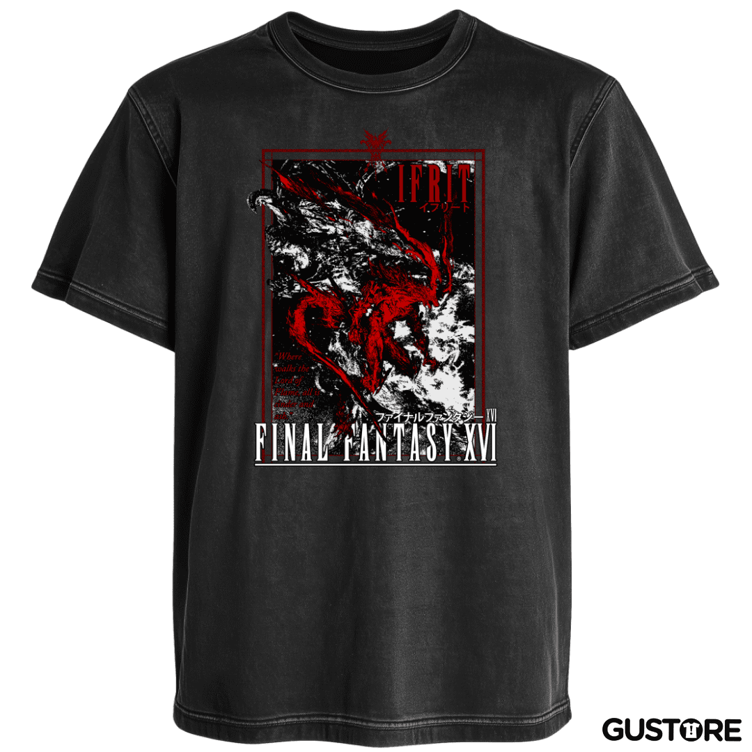 Polera desgastada FFXVI Ifrit
