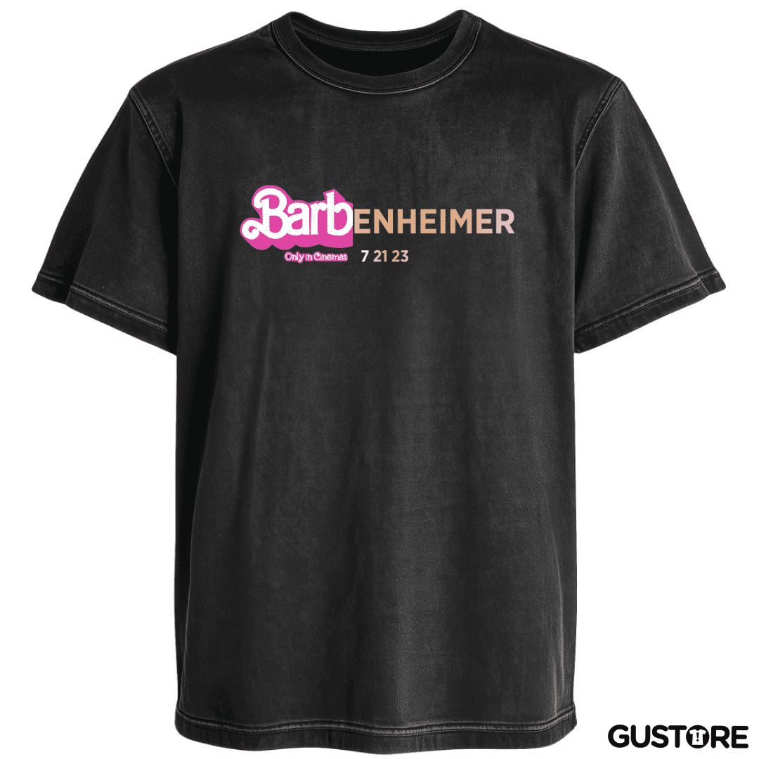 Polera desgastada Barbenheimer Only in Cinemas
