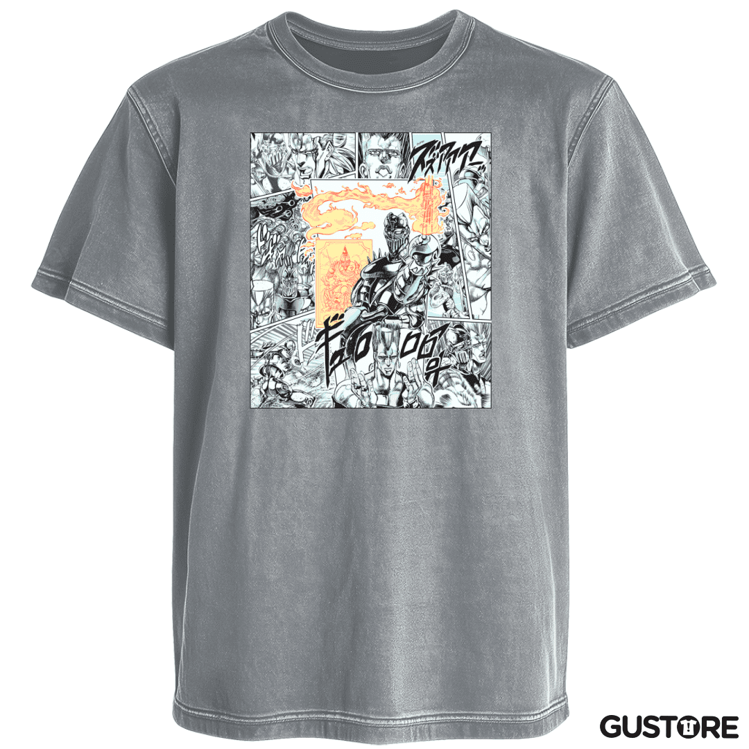 Polera desgastada Polnareff & Silver Chariot