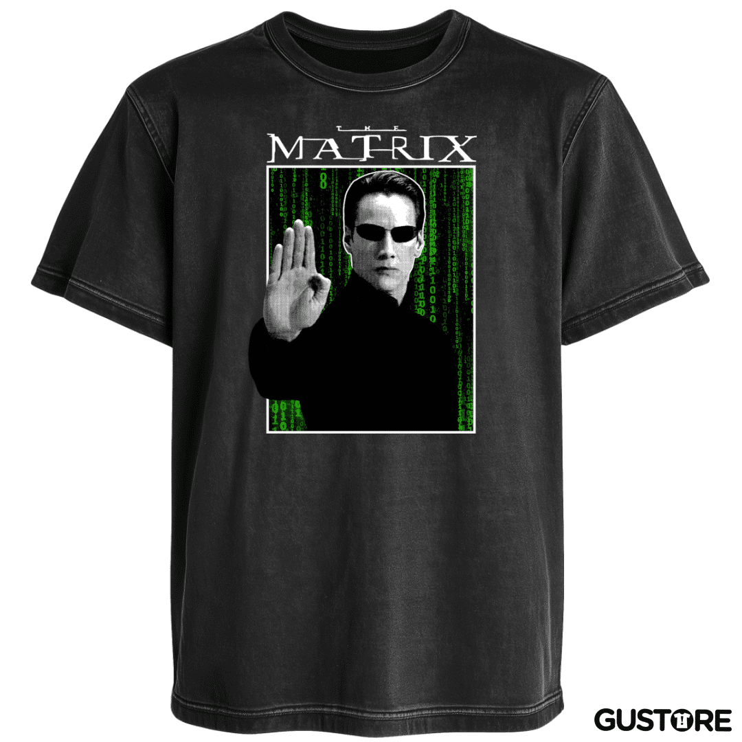Polera desgastada The Matrix Neo