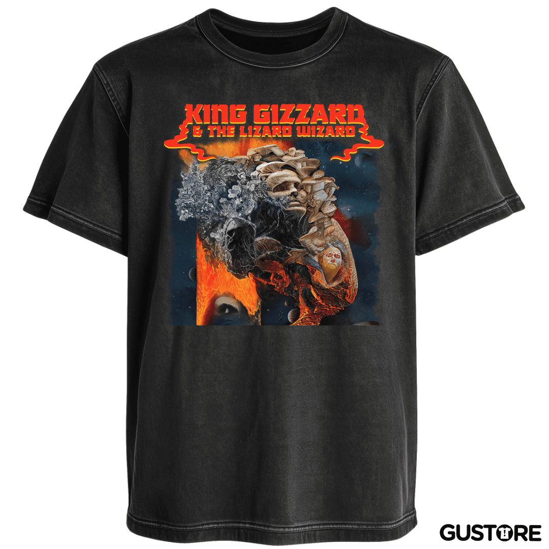 Polera desgastada Ice Death Planets Lungs Mushrooms and Lava