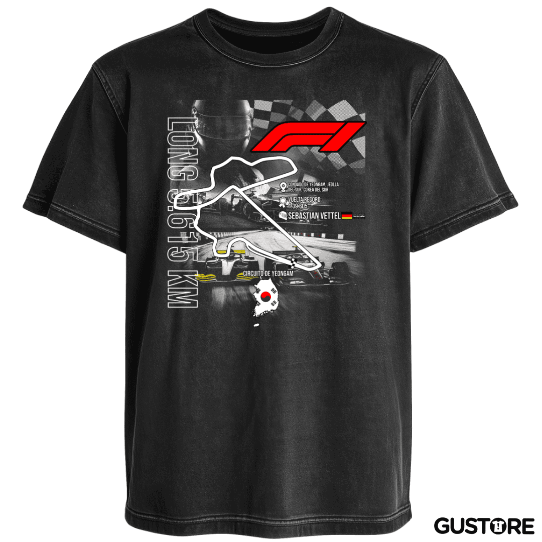 Polera desgastada F1 Circuito Yeongam