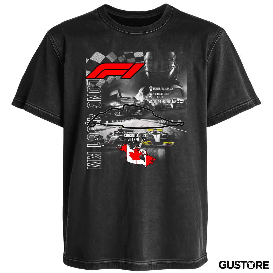 Polera desgastada F1 Circuito de Gilles Villeneuve