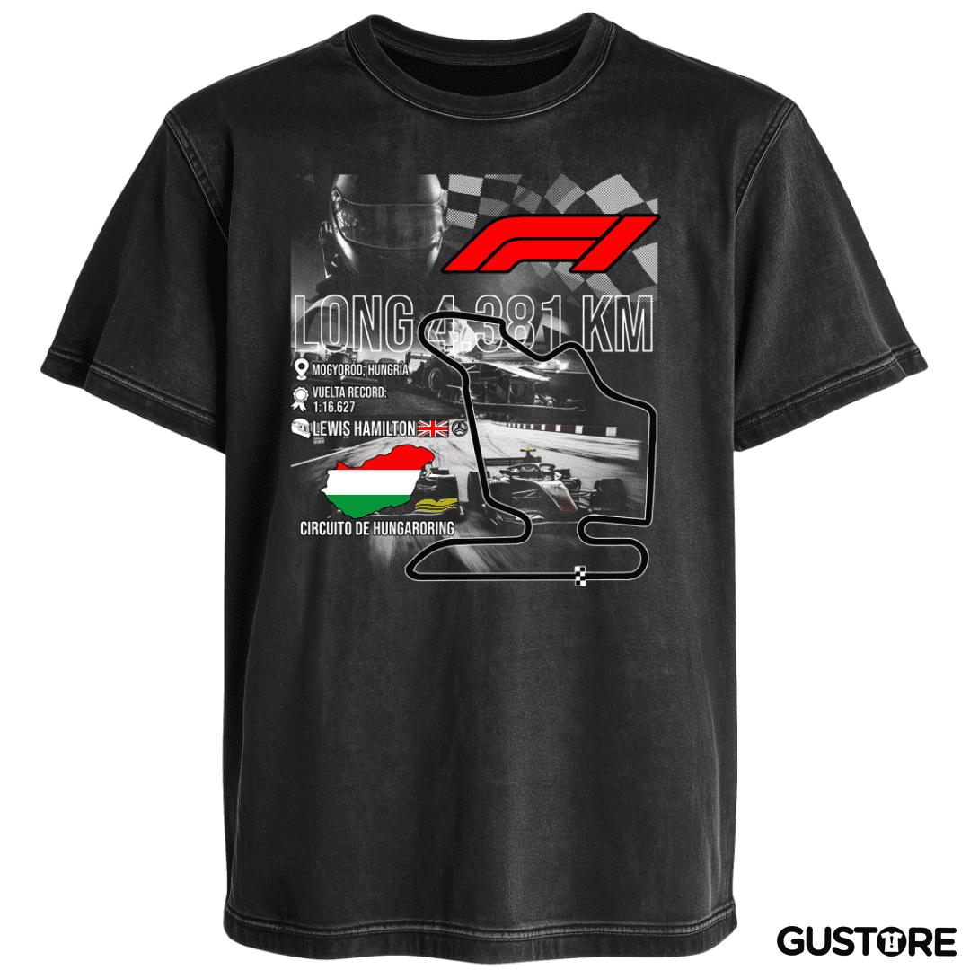 Polera desgastada F1 Circuito de Hungaroring