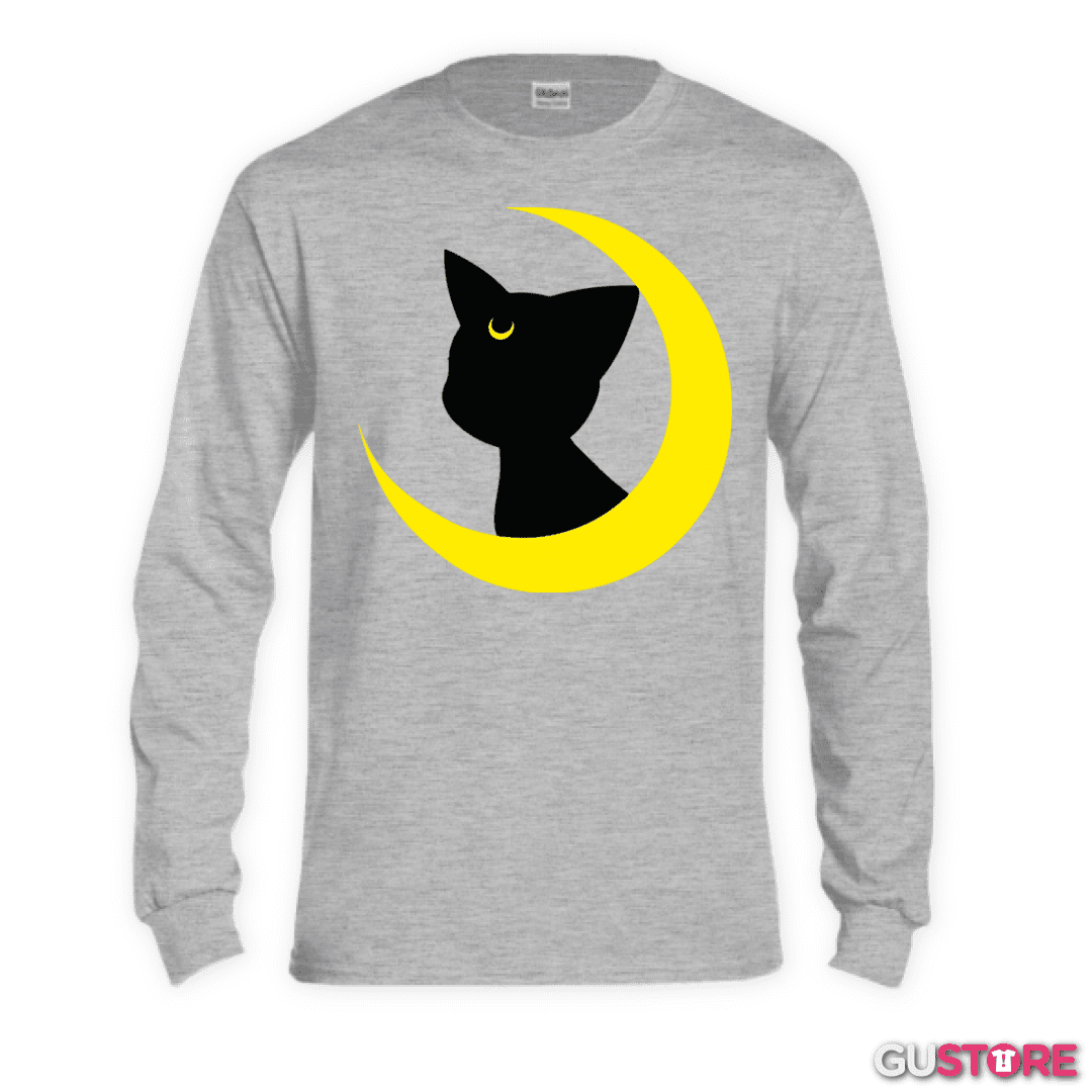 Polera manga larga Luna gato