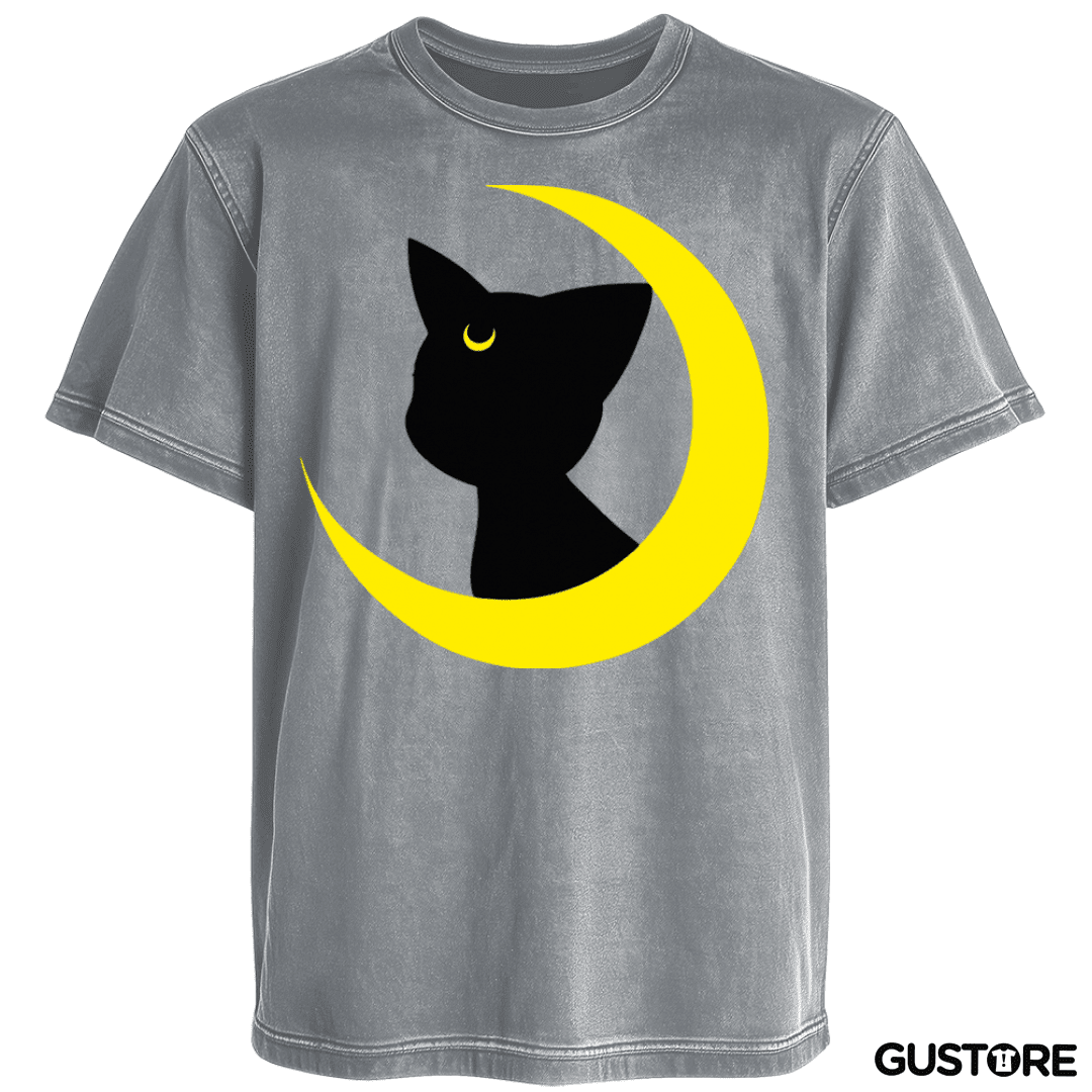 Polera desgastada Luna gato