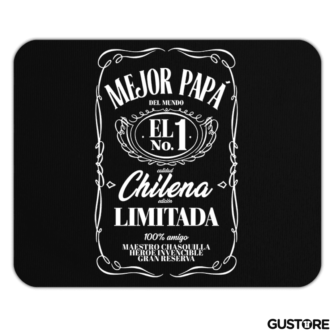 Mousepad Mejor papá Etiqueta blanco