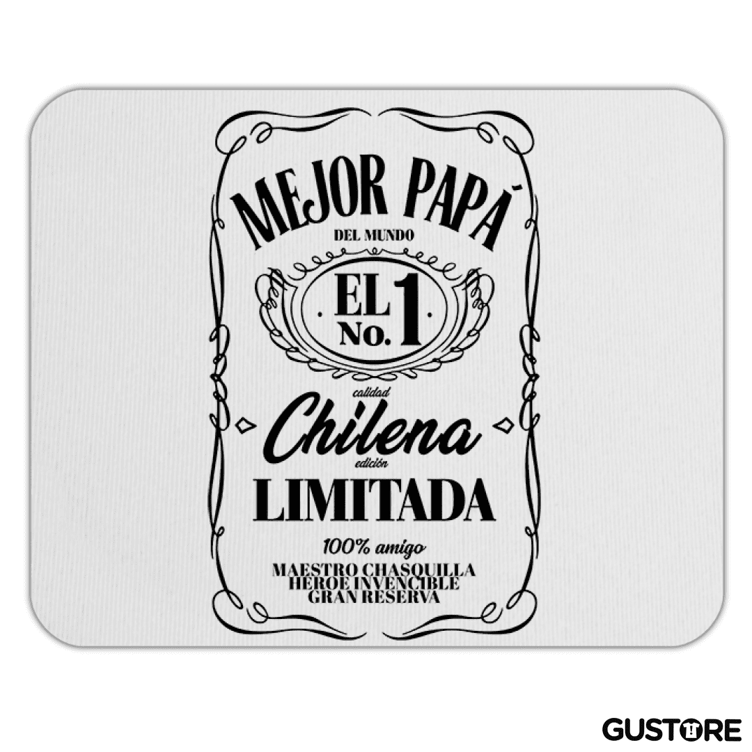 Mousepad Mejor papa etiqueta negro