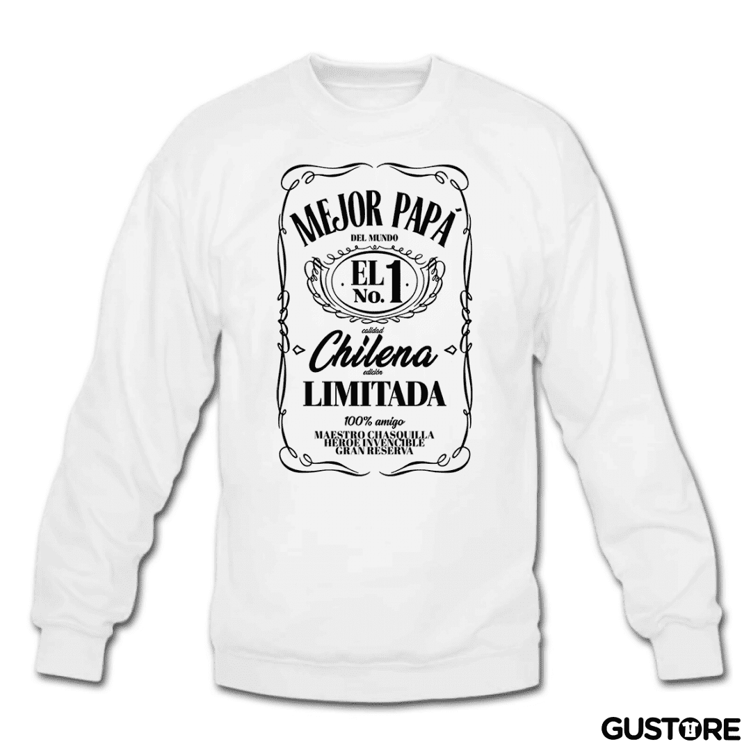 Poleron polo Mejor papa etiqueta negro
