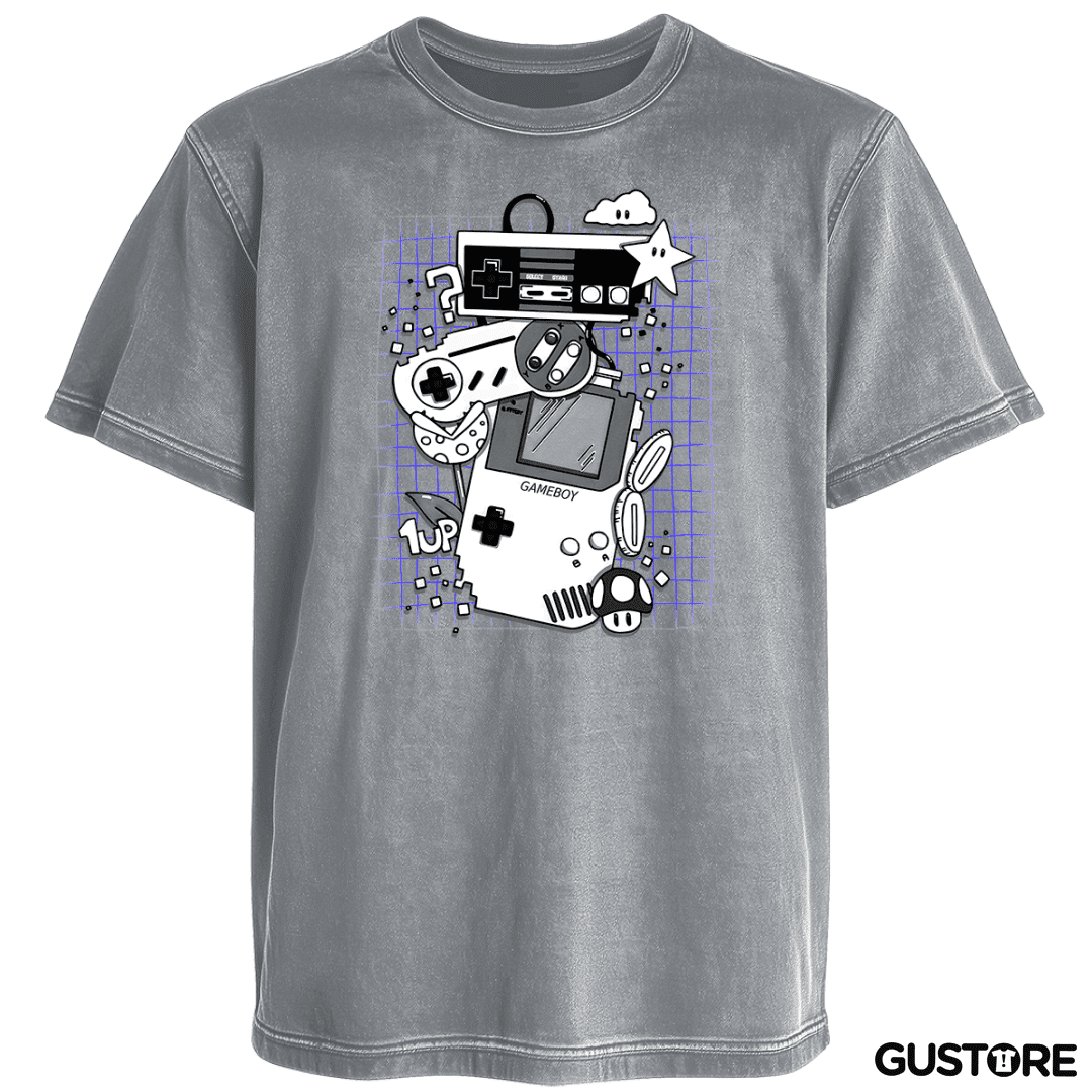 Polera desgastada Nostalgic gamer