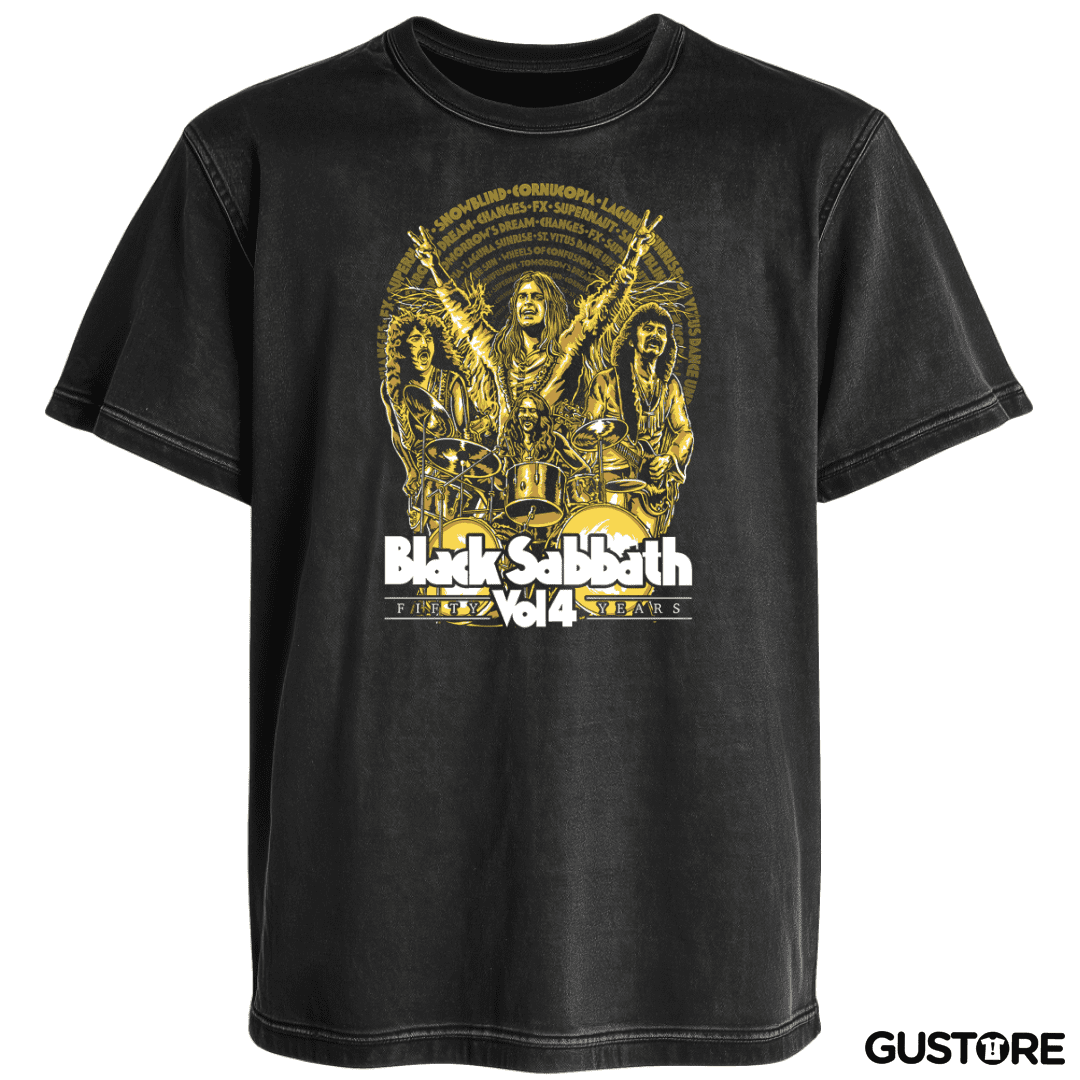 Polera desgastada Black Sabbath Vol4
