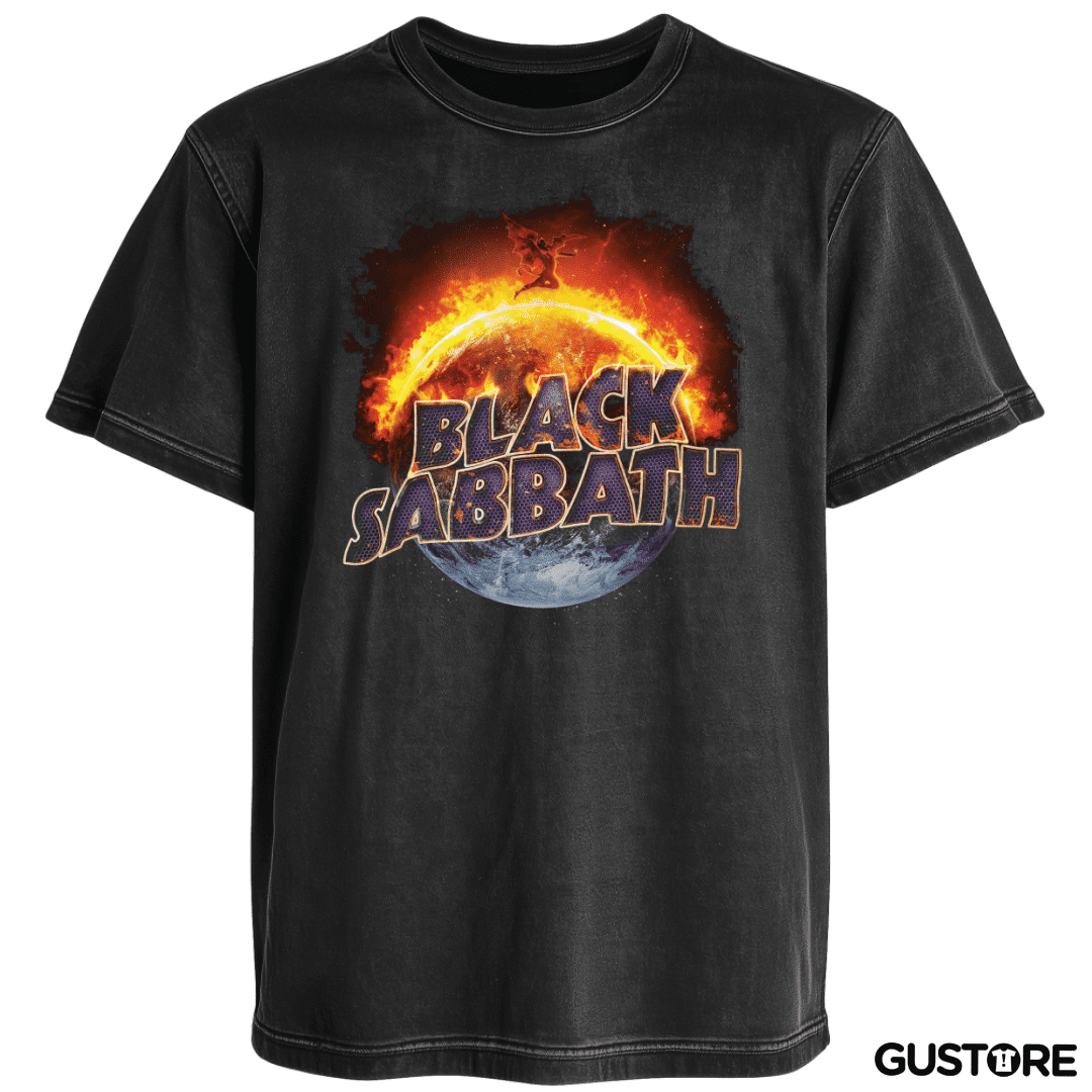 Polera desgastada Black Sabbath 