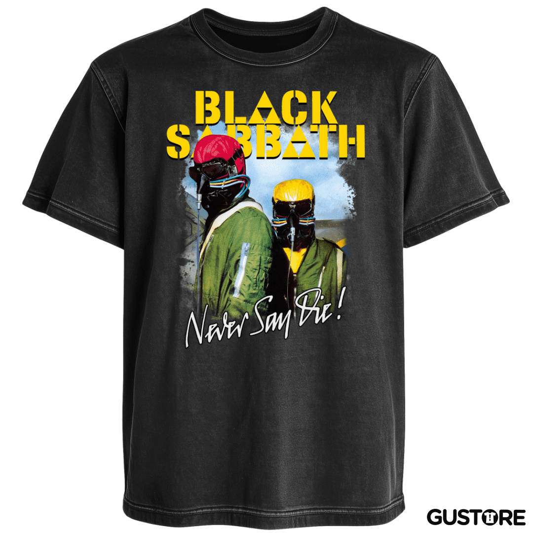 Polera desgastada Never Say Die