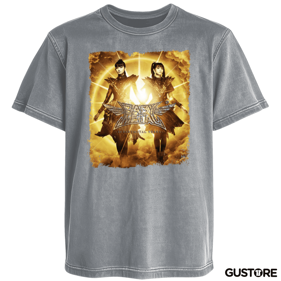 Polera desgastada Babymetal Aniversario 10 Blanco