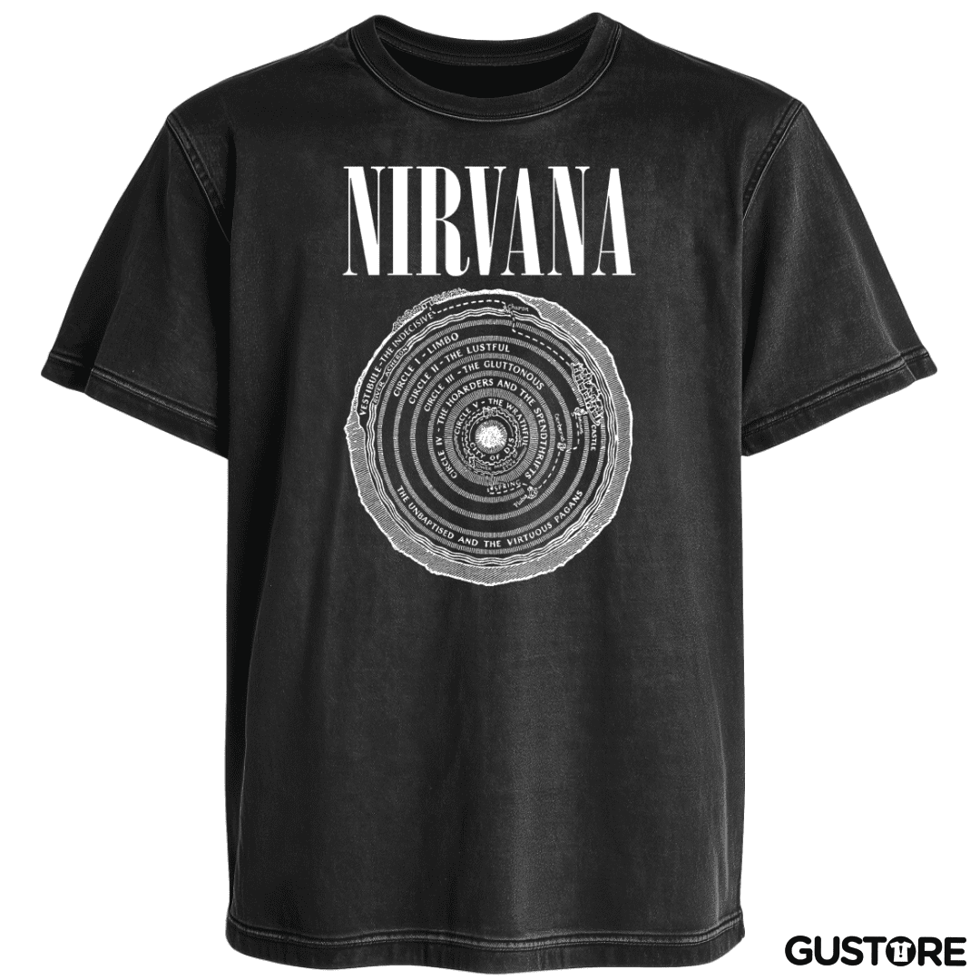 Polera desgastada Nirvana Circle 