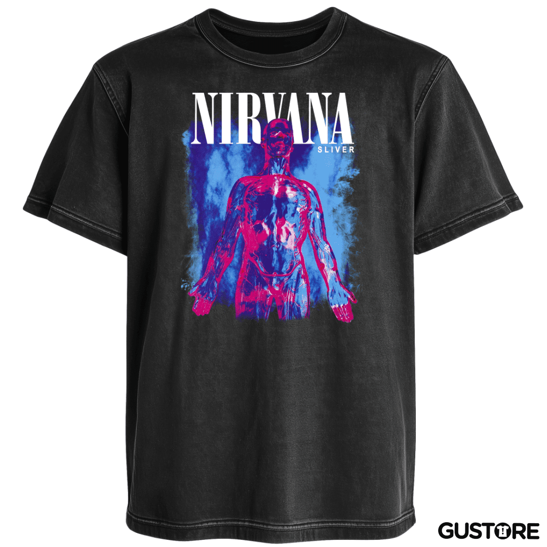 Polera desgastada Nirvana Sliver
