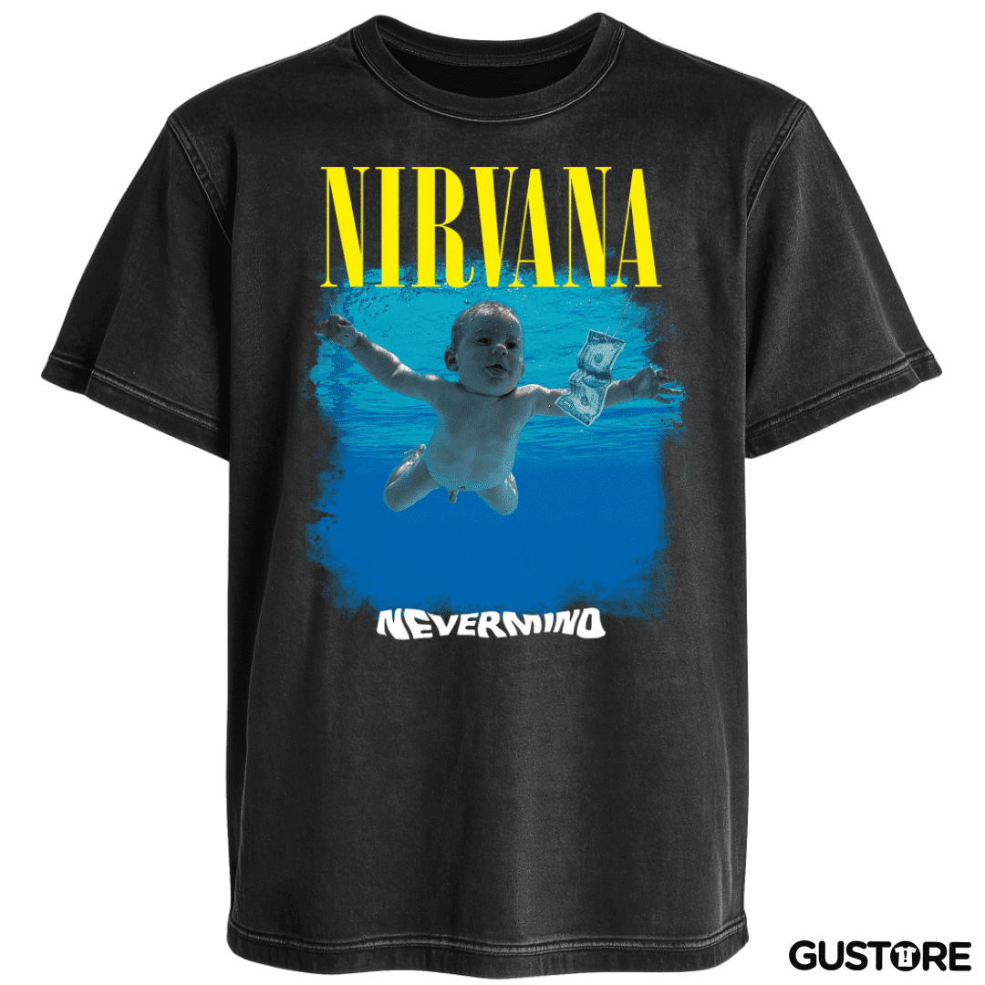 Polera desgastada Nirvana Nevermind