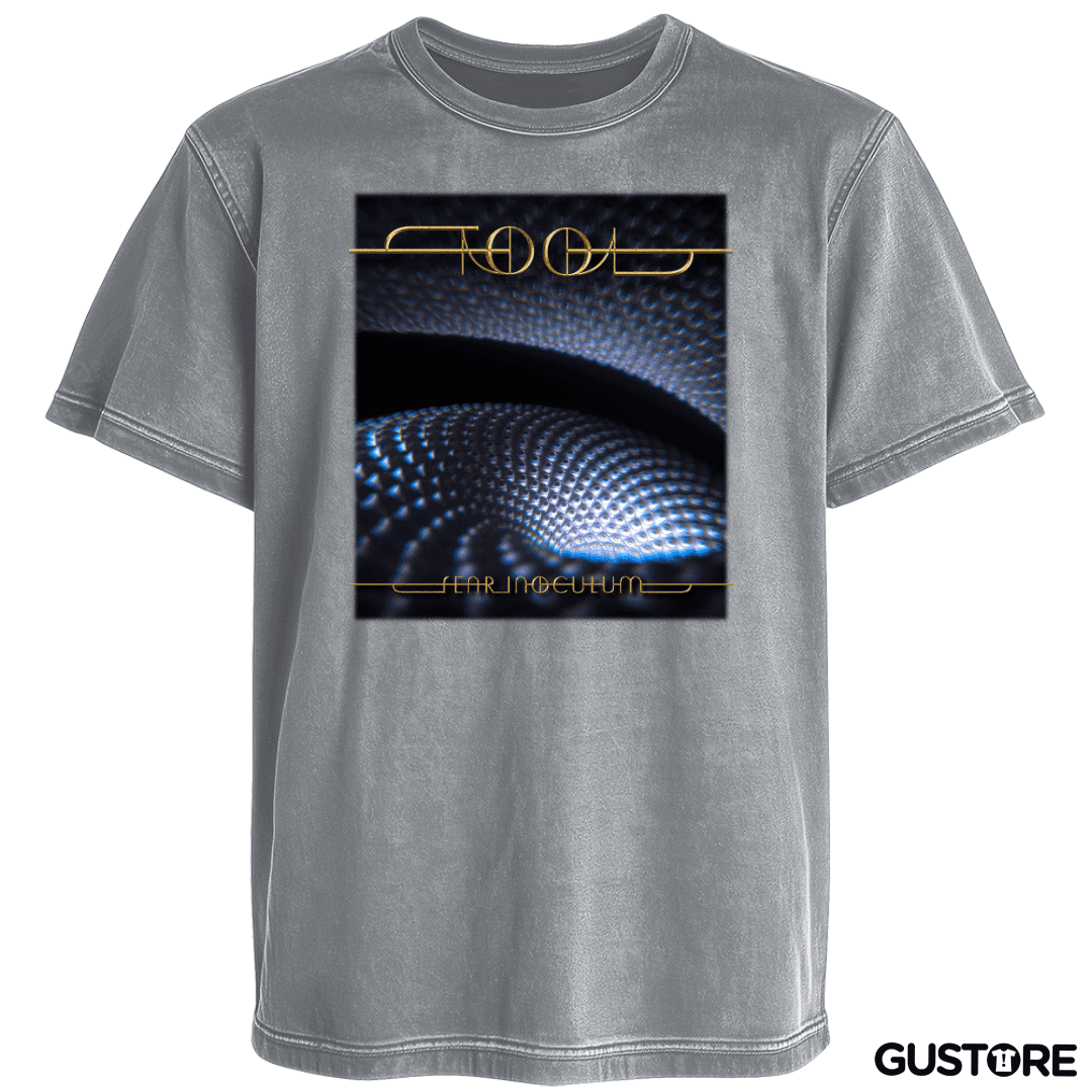 Polera desgastada Tool Fear Inoculum Blanco