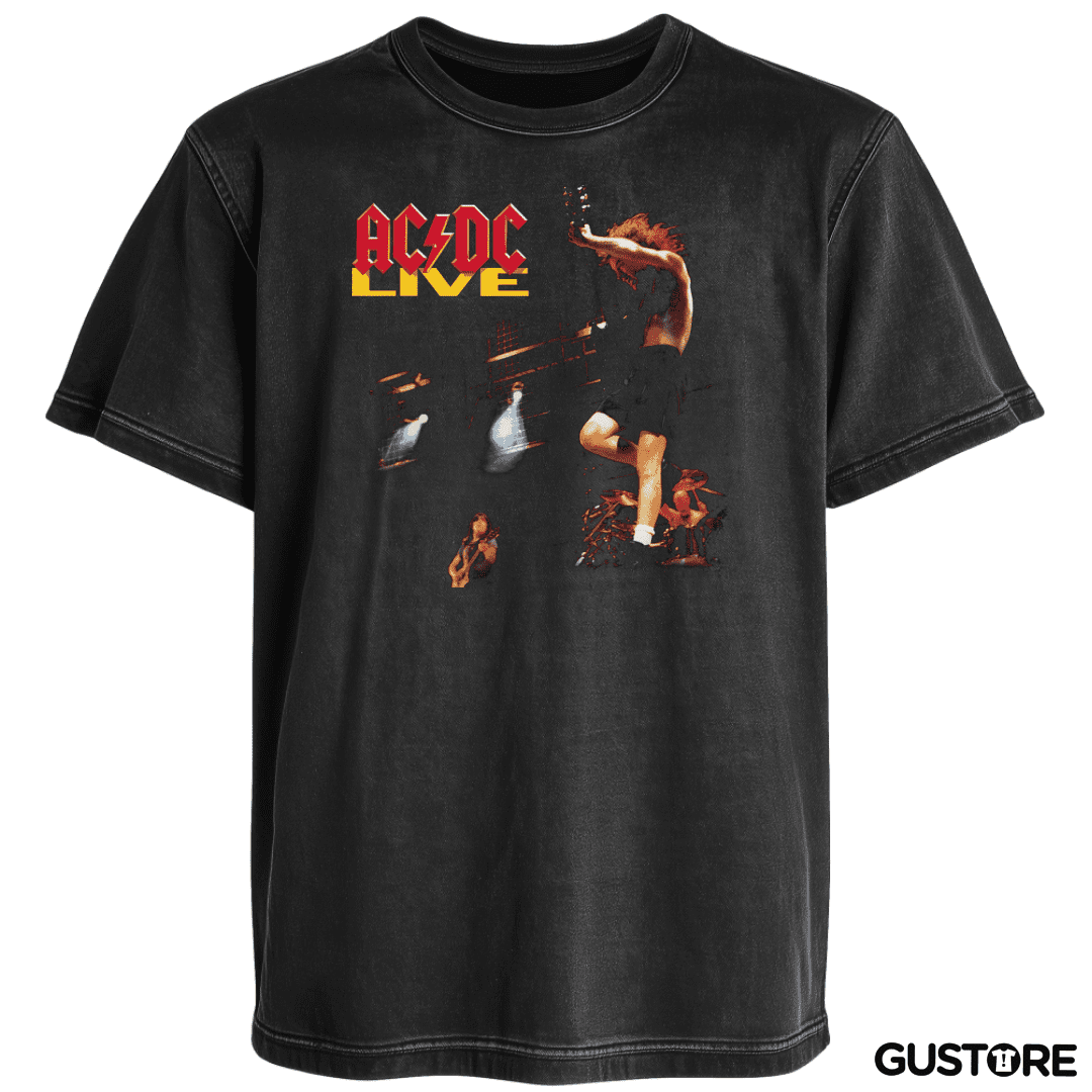 Polera desgastada AC DC LIVE